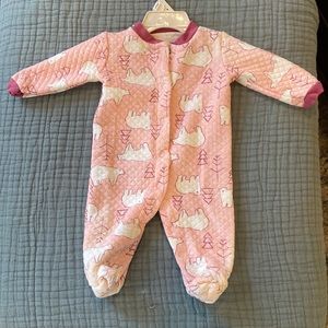 Winter Polar Bear Footie PJs - Light used